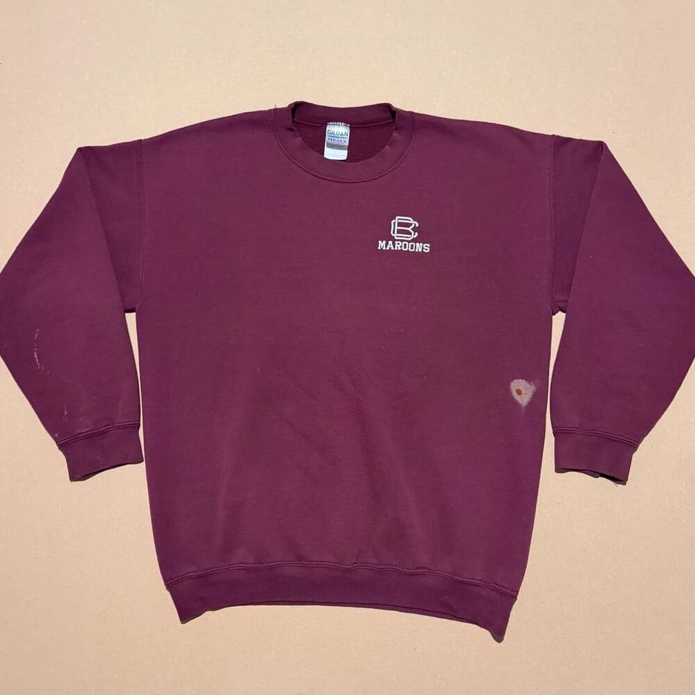 Gildan Maroons Crewneck Sweatshirt Size L Butte Central